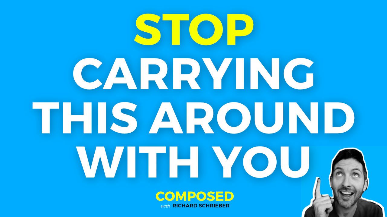 Composed with Richard Pryn thumbnail reading Stop Carrying This Around With You, with Richard Pryn pointing up
