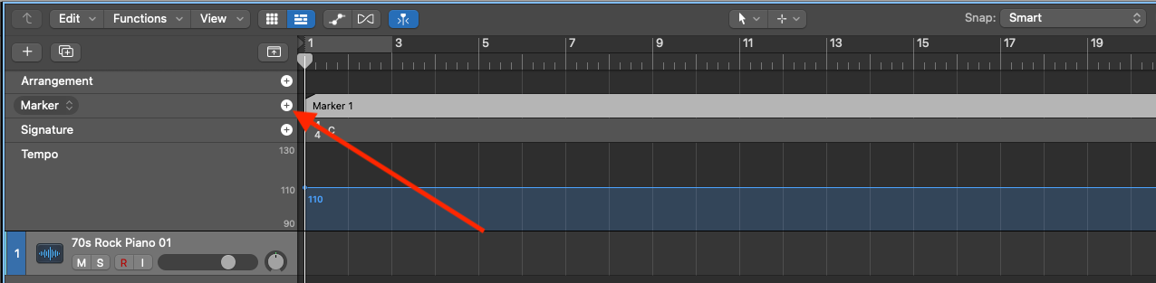 Add Markers To Your Project - click on the plus symbol on the marker channel