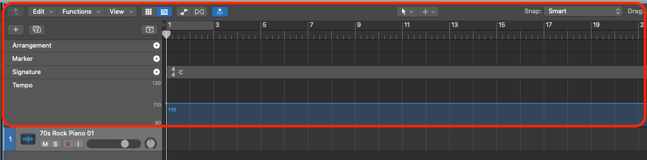 Add Markers To Your Project - open the global tracks view