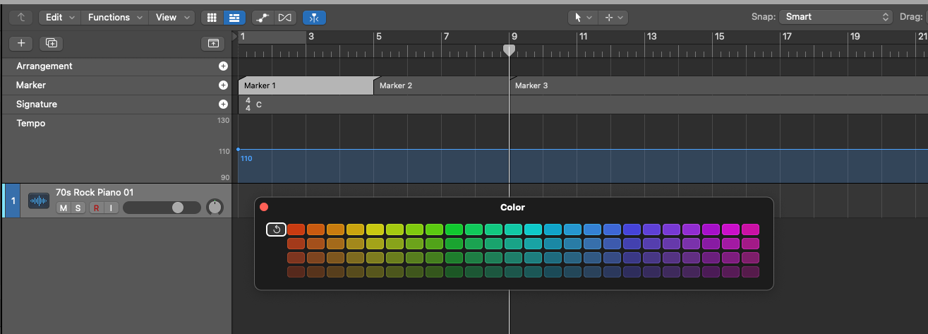 How Do I Apply Colour To My Marker Regions - press alt and C to open the colour menu