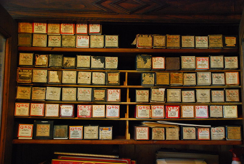 Piano Rolls stored in boxes