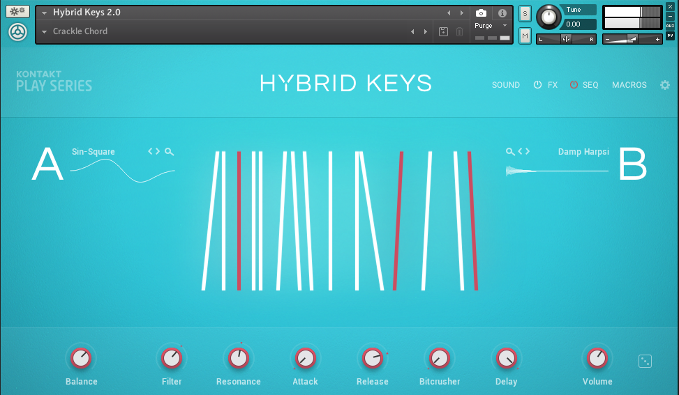 Using Native Instruments Hybrid Keys to start our documentary music